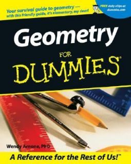 Geometry for Dummies by Wendy Arnone 2001, Paperback