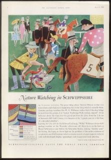 1960 george him race horse art schweppes uk print ad