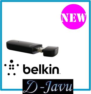 BELKIN WIRELESS USB ADAPTER N 802.11N WIFI NETWORK 64 BIT 128 BIT WEP 