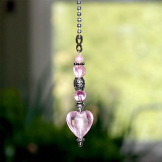   Pink Glass beads decorative Light Switch Ceiling Fan lamp Pull Chain