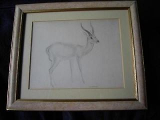 jr skeaping picture of a deer framed medici print time