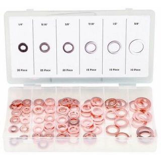 new copper washer assortment over 70 pieces with pvc case (Fits 