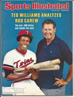 july 18 1977 sports illustrated ted williams rod carew time