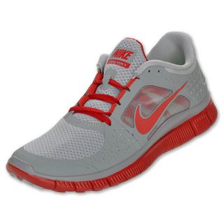NIKE Free Run+ 3 wolf grey stealth gym red men shoes 510642 062