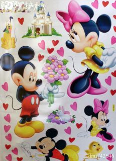 LARGE SHEET MICKEY and MINNIE MOUSE /Kids/Children​/Bedroom Wall 