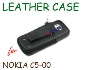   Leather Cover Soft Case Holder w/ Belt Clip for Nokia C5 00 MQLR097