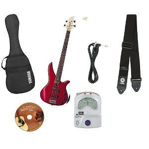 new yamaha gigmaker blue 4 string electric bass guitar package