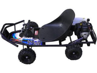 ScooterX Baja Powerkart 49cc Black/Blue Kid Ride on Toy Go Cart Gas 
