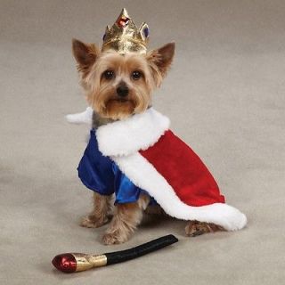 Zack & Zoey Royal Pup King Halloween Dog Costume w/Crown, Cape and 