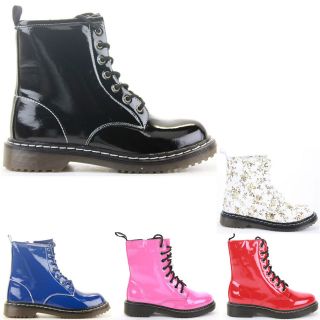 Womens Classic Retro Funky Low Heel Military Vintage Punk Ankle Boots 