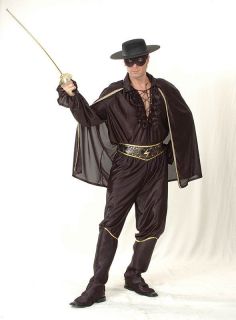 adult zorro masked bandit deluxe costume highway man time left