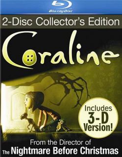 Coraline Blu ray Disc, 2009, 2 Disc Set, Collectors Edition Includes 