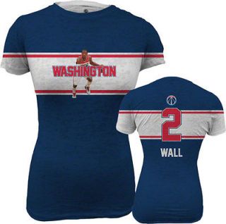 John Wall Washington Wizards Womens Big Stripe Player T Shirt   Away