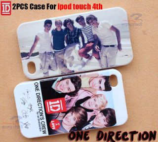 2x 1D One Direction White Hard Back Case Cover for iphone 4 4S free 