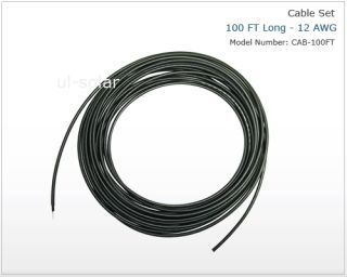 length 100ft long cable without mc4 connectors nominal voltage 1000 v 