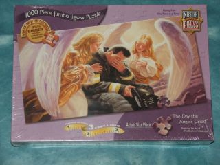   DAY THE ANGELS CRIED 1000 Piece Jigsaw Puzzle 911 FIREMAN 3 foot Long
