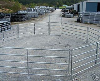   Clear Coat Galvanized Corral Panels and Farm Gates 12ft Long