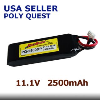 PolyQuest 2500mAh 3S 11.1v 25c Lipo Battery Deans LP3