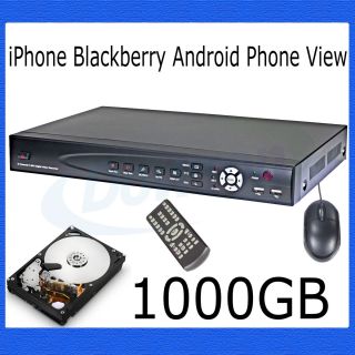 1TB 8CH Audio Video H 264 CCTV Surveillance Network DVR