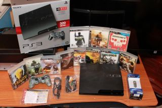 Sony PlayStation 3 Slim 320 GB NTSC with Lots of EXTRAS