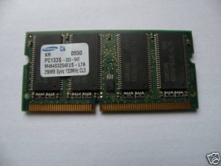 256 MB PC133 CL3 SDRAM Laptop SODIMM Memory Samsung