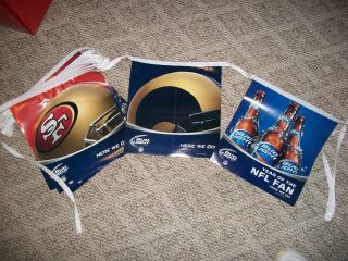   NFL football all 32 teams streamer flags signs 30 ft long giants 49ers