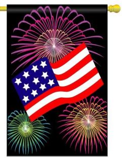 fireworks 4th of july flag flags banner