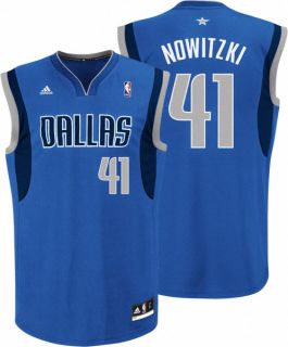 Dirk Nowitzki Jersey Adidas Revolution 30 Blue Replica 41 Dallas 