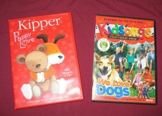 Lot of 2~ Kipper Puppy Love & Kidsongs We Love Dogs DVDs Video