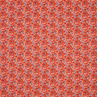   London Art Fabrics Paisley Rustic Orange Baby Cotton Quilt Fabric /Yd
