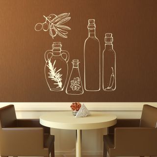 Glass Bottles Kitchen Wall Art Stickers Wall Decals Transfers
