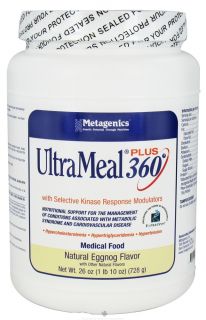 Metagenics   UltraMeal Plus 360 Medical Food Natural Eggnog Flavor 