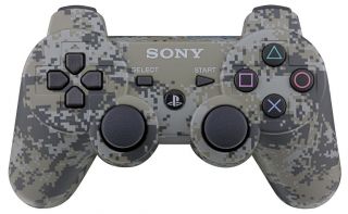 Official Sony PS3 Sixaxis Dual Shock 3 Wireless Controller (Green Camo 