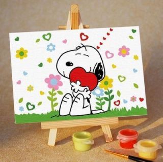   Paint by Number 6 4 Kit Lovely Snoopy Good Gift for Child 6