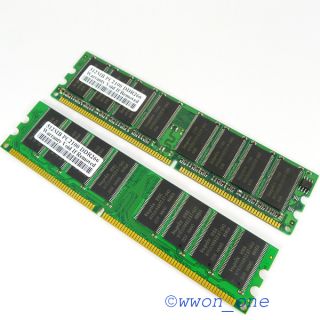 1GB Kit 2x512MB PC2100 DDR266 184pin SDRAM DIMM Desktop DDR1 Memory 