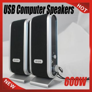 600W Mini USB Power laptop Desktop PC Computer Speakers w Ear Jack 