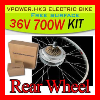 Rear 36v 700w 26 Wheel Electric Bicycle Motor Kit Cycling Conversion 