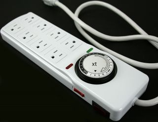  Surge Protector Grow Light w 24 Hour Timer 15 Amp 8 Outlet