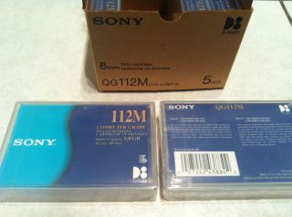 QTY 5 NEW SONY QG112M 8mm Data Cartridge Tape 112M 2 5 5GB Exabyte EXB 