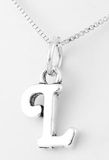 STERLING SILVER LETTER L CHARM WITH NECKLACE 16
