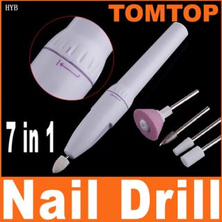 Nail Art Electric Manicure Toenail Pedicure Drill File Trim Care Kits 