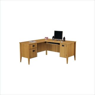 Bush Furniture Mission Pointe L Shape Wood Maple Computer Desk