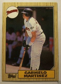 1987 MLB Topps Carmelo Martinez Frank Viola Error Card