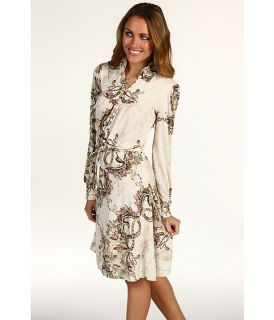 Just Cavalli Floral Snake Jersey Shirt Dress    