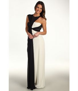 Halston Heritage Sleeveless Asymmetrical Side Drape Gown $645.00 NEW!