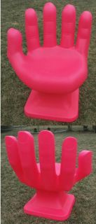 Giant Neon Pink Left Hand Shaped Chair 33 Adult Size 70s Retro Eames 