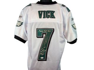 Michael Vick Autographed Philadelphia Eagles Je rsey With 2 