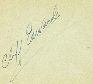 Cliff Edwards Vintage 3OS Original Signed Page Autographed Jiminy 