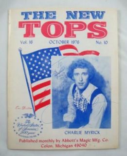 Abbotts Magic Mfg The New Tops 1976 Magazine Signed by Magician 