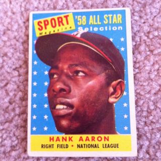 1958 Topps 488 Hank Aaron All Star Card